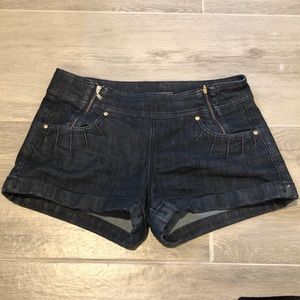 Armani Exchange Denim Zipper Zip Up Shorts